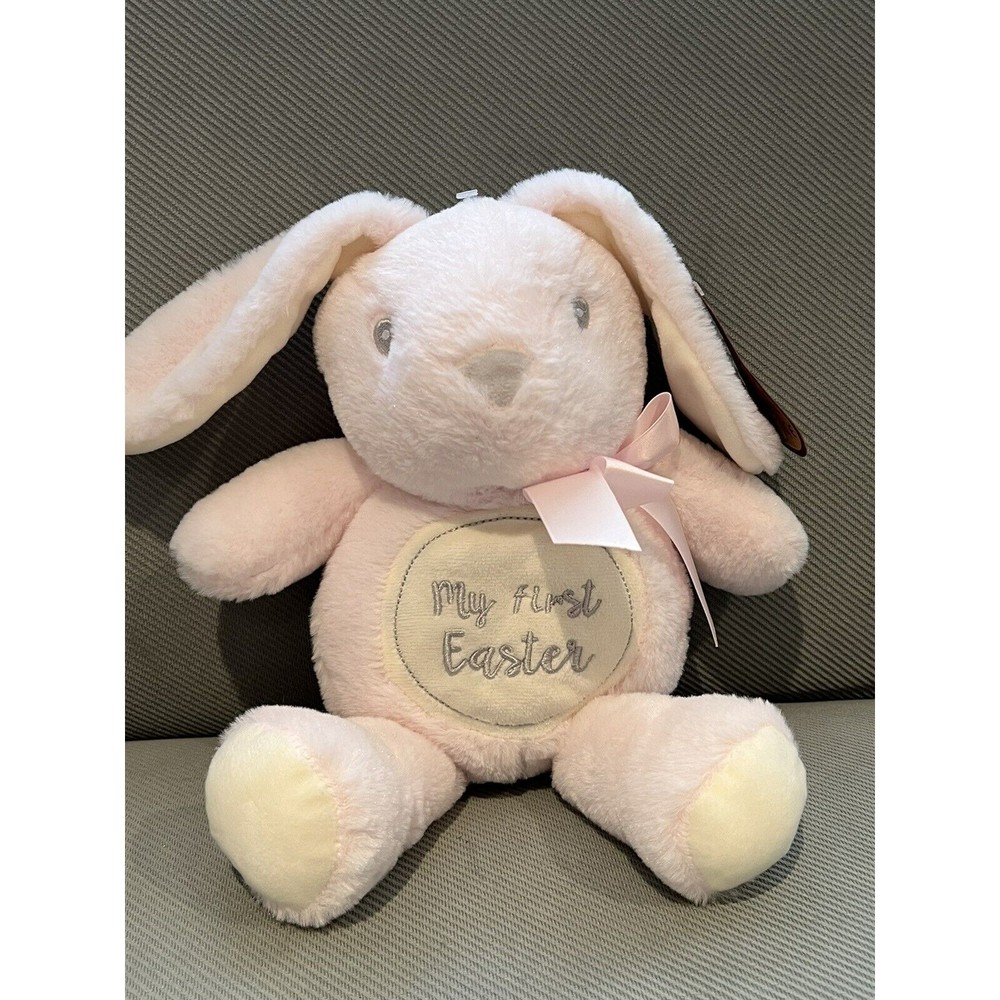 K Luxe Pink 12" My First Easter Bunny Tommy Rattle Kellytoy 2019 Baby Toy New
